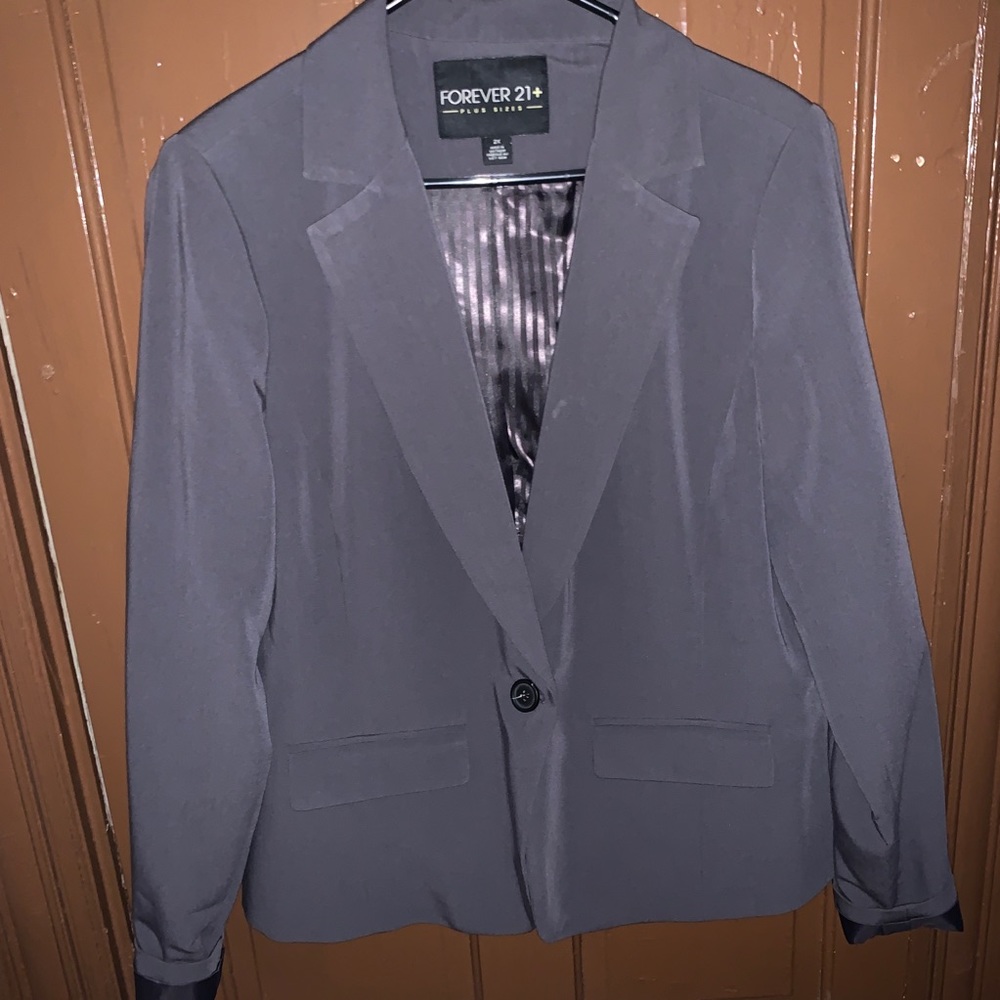 Forever21 grey blazer size 2x